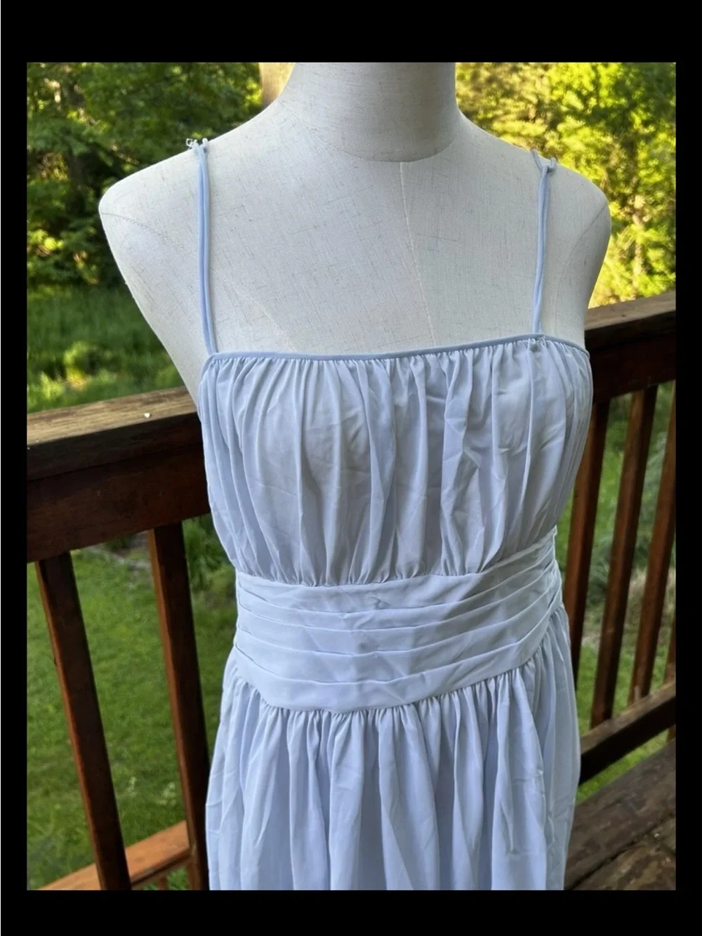 Vintage 1960's Tempo Light Blue Nylon Lingerie Nightgown